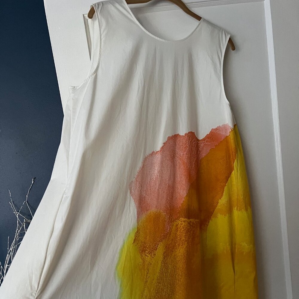 Cos Cotton Summer Maxi with Abstract Print size 44 (approx 14-16)